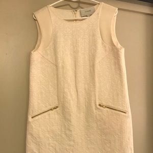 J Crew white shift dress